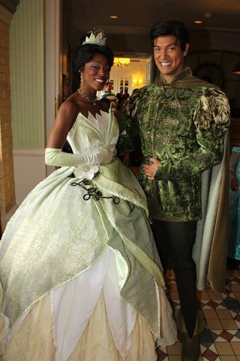 Tiana & Prince Naveen Princess Tiana And Prince Naveen Halloween Costume Couple, Prince Naveen Cosplay, Princess Tiana And Prince Naveen Costume, Tiana And Naveen Costume, Prince Naveen Costume, Naveen Costume, Princess Tiana And Prince Naveen, Tiana And Prince Naveen, Duck Tape Dress