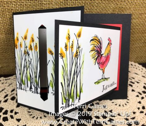 Chicken Cards, Home To Roost, Fancy Fold Card Tutorials, Card Techniques, Fold Cards, Up Book, Card Making Tutorials, Fancy Fold Cards, Card Tutorial