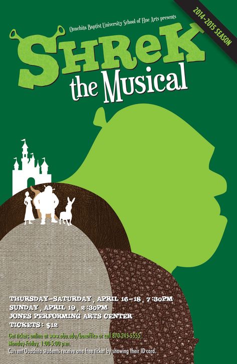 Shrek The Musical Poster, Shrek Poster, Movie Night Poster, Shrek Musical, Poster Animation, Shrek Birthday, Green Posters, Shrek Jr, Shrek The Musical