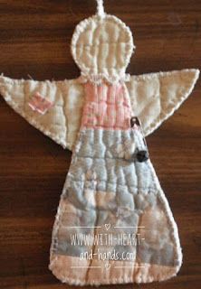 Christmas Quilting Ideas, Primitive Angel, Christmas Quilting, Quilted Ornaments, Quilted Christmas Ornaments, Angel Crafts, Old Quilts, Angel Christmas, Fabric Ornaments