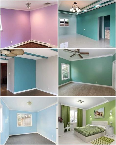 Main Room Color Ideas, Bedroom Paint Ideas Indian, Room Painting Bedroom, Bedroom Paint Design, Wall Paint Colour Combination, Room Color Design, Bamboo Drawing, Colorful Bedroom Design, Small House Blueprints