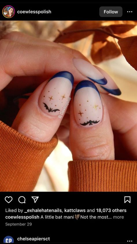 Cottagecore Nails, Fall Nail Art Ideas, Spirit Fingers, Bat Nails, Mani Ideas, Witchy Nails, Work Nails, Nail Stuff, Halloween Nail Designs