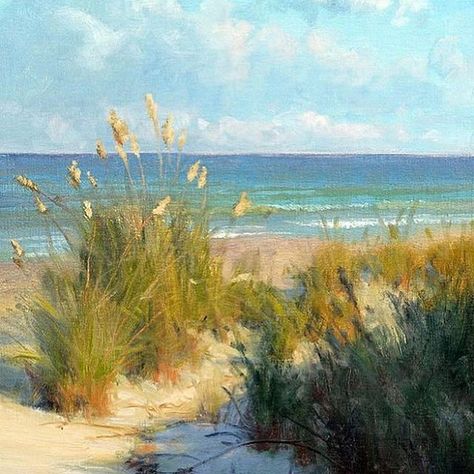 Sea Oats, Beach Oil Painting, Soft Pastel Art, Canvas Landscape, Beautiful Abstract Art, Landscape Beautiful, Island Art, Realistic Paintings, Cool Landscapes