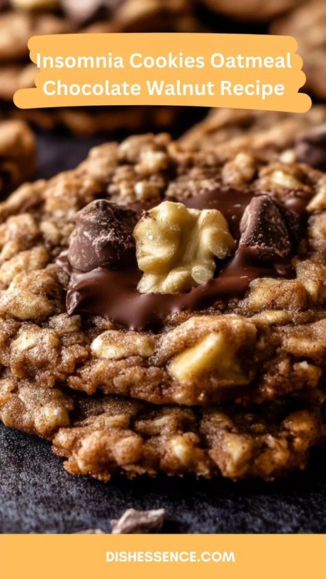 Insomnia Cookies Oatmeal Chocolate Walnut Recipe – Dish Essence Oatmeal Chocolate Walnut Cookies, Forgotten Cookies Recipe, Insomnia Cookies, Forgotten Cookies, Chocolate Chip Walnut Cookies, Fresh Baked Cookies, Walnut Recipes, Walnut Cookies, Perfect Cookie