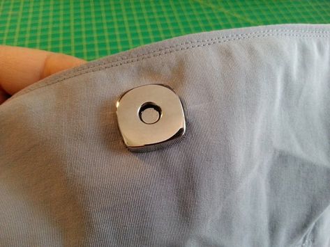 How to Add a Magnetic Snap to Your Sewing Project : 4 Steps (with Pictures) - Instructables Pouch Tutorial, Sewing Purses, Sewing Project, Magnetic Clasp, Diy Accessories, Magnetic Closure, Phone Ring, Bend, Sewing Projects