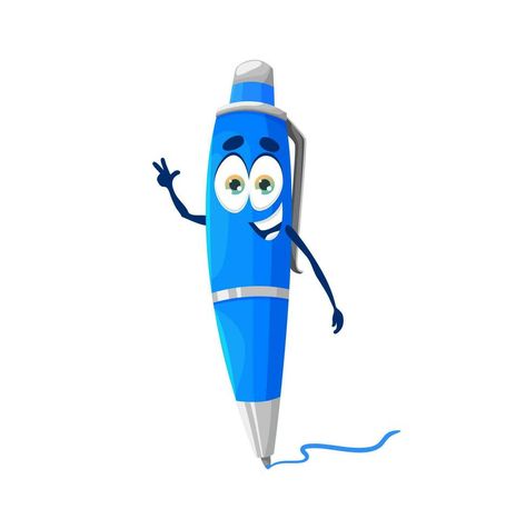 Pen Cartoon, Pen Cute, School Pens, Character Mascot, Manga Hair, Medical Background, Islamic Cartoon, Funny School, Mascot Character