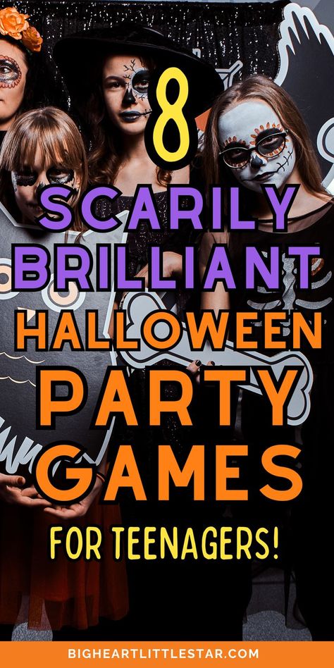 Ready to throw the ultimate teen Halloween party? These fun Halloween games are perfect for keeping your teens entertained all night long! With printable and DIY Halloween games, these ideas are sure to make your party a hit. From spooky challenges to fun group activities, teens will love every moment. Teen Halloween Party Ideas, Fun Halloween Party Games, Halloween Activities For Teens, Halloween Games For Teens, Teenager Party Teen Halloween Party Games, Fun Teen Party Games, Teenage Halloween Party, Games For Teenagers, Teen Birthday Party Games, Halloween Games Activities, Teen Halloween Party, Halloween Block Party, Sleepover Party Games