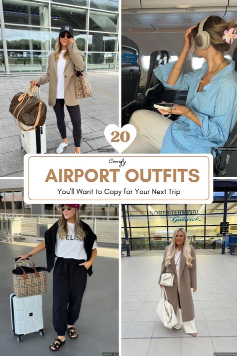 Comfy Airport Outfits Sneaker Airport Outfit, Travel Work Outfits Fall, Cozy Airport Outfit Fall, Athleisure Outfits Travel, Fun Travel Outfits, Chill Travel Outfits, Clothes For Flight Travel Outfits, Woman’s Travel Outfits, Best Outfits For Traveling For Women