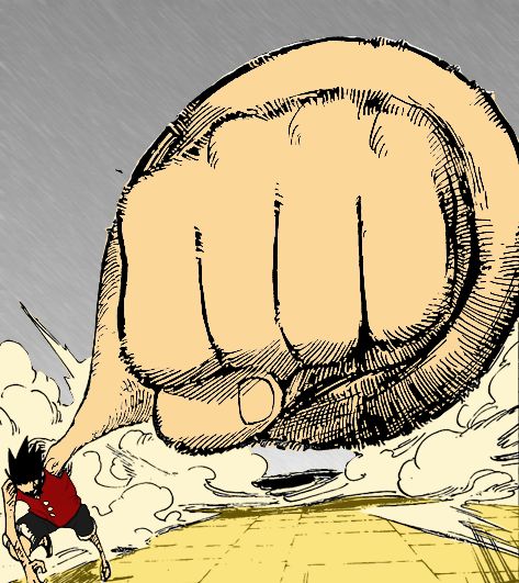 Luffy Punch third Gear by Potalas.deviantart.com on @deviantART Luffy Punch, Luffy Gear 3, Punch Manga, Gear Tattoo, One Piece Ep, One Piece Tattoos, Gear 3, One Piece Drawing, One Piece Comic