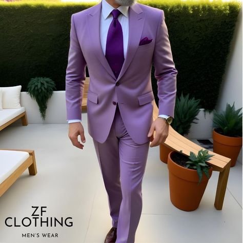 Lilac Suit Men, Light Purple Suit, Lavendar Dress, Groom Wedding Suit, Lilac Coat, Men Suits Blue, Wedding Suit Styles, Suits Groom, Suits Formal