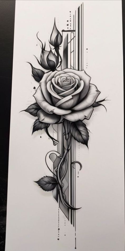 Long Stem Rose Tattoo, Johnny Tattoo, Different Tattoo Styles, Borboleta Tattoo, Men's Tattoos, 2023 Tattoo, Butterfly Tattoo Stencil, Masculine Tattoos, Instagram Black Theme