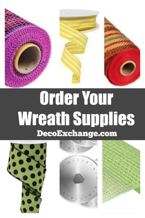 Wreath Supplies Wholesale, Deco Exchange, Deco Mesh Wreath Supplies, Wreath Making Tutorials, Diy Halloween Gifts, Make Your Own Wreath, Halloween Decorations For Kids, Easy Diy Wreaths, Wreath Project