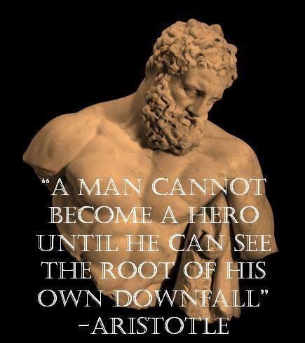 This is a quote by Aristotle, an ancient greek Philosopher. I thought this quote was especially important because it says that one cannot be successful or a "hero" unless he/she understands his/her own tragic flaw. Had Arachne known that her arrogance and pride would cause her ruin, maybe she would've acted different or apologized to Minerva. Aristotle Quotes, Stoicism Quotes, Stoic Quotes, Philosophical Quotes, Warrior Quotes, Bad Guys, Socrates, Philosophy Quotes, A Hero