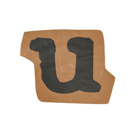 Letter U Aesthetic, Brown Letter Aesthetic, U Aesthetic Letter, Handmade Gifts Aesthetic, Letter U Crafts, Typewriter Alphabet, Vintage Fonts Alphabet, Alphabet U, Typewriter Letters