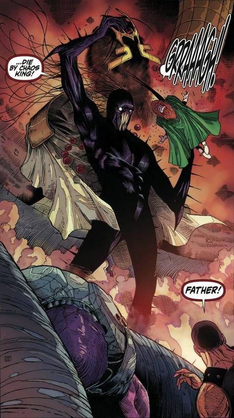 Chaos King/Amatsu Mikaboshi Chaos King, Cosmic Entities, Symbiotes Marvel, Heroes And Villains, Alien Races, Marvel Comic Universe, Marvel Comic Character, Marvel Comic Books, Cartoon Jokes