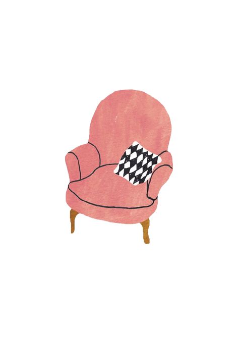 Loon Illustration, Chair Illustration, Vintage Chairs, Illustration Inspiration, Cute Illustration, 그림 그리기, Watercolor Illustration, Painting Inspiration, Painting & Drawing