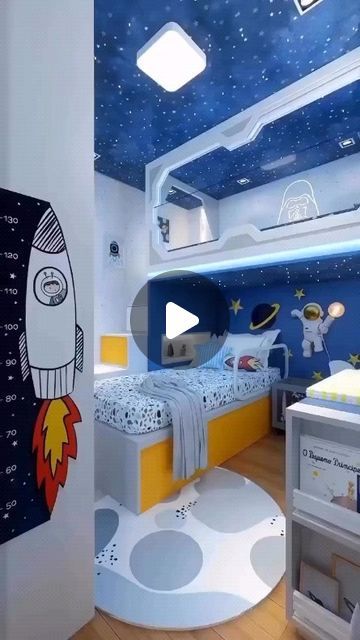 Boys Room Space Theme, Galaxy Room, Cosmic Magic, Themed Kids Room, Boys Room Design, Kids Room Interior Design, Apartment View, Dream World, Kids Interior Room