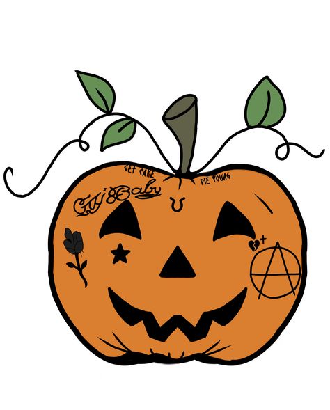 Lil Peep pumpkin Lil Peep Pumpkin Carving, Lil Peepkin Pumpkin, Lil Peep Pumpkin, Lil Peepkin, Kitty Pumpkin, Hello Kitty Pumpkin, Halloween Pumpkin Stencils, Clay Plant Pots, Pumpkin Stencils