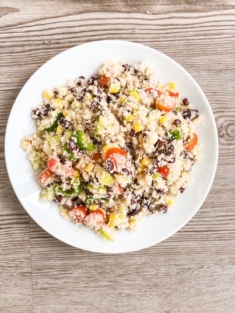 Salad With Grains, Fonio Grain Recipes, Grain Salads Summer, Grains Salad Recipes, Fonio Recipes, Provino's Salad, Summer Garden Couscous Salad, Vegan Main Course, Fonio