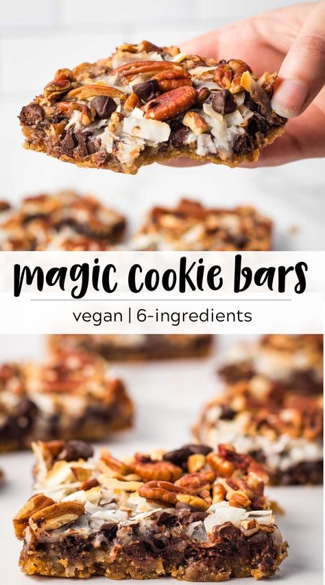 Vegan Squares, Vegan Sweetened Condensed Milk, Vegan Autumn, Magic Cookie Bar Recipe, Coconut Milk Chocolate, Condensed Coconut Milk, Magic Cookie Bars, Vegan Bar, Vegan Holiday