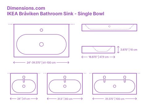 The IKEA Bråviken Bathroom Sink – Single Bowl is made from natural dolomite marble and features a single bowl for one user. This sink provides enough space in the back edge for any bathroom accessories. The IKEA Bråviken Bathroom Sink is also available in a wider single bowl with 2 faucets. Downloads online #sinks #bathrooms #fixtures #ikea Bathroom Sink Bowl, Bathroom Floorplan, Marble Sink Bathroom, Bathroom Sink Dimensions, Sink Dimension, Bathroom Sink Bowls, Sink Bowl, Bathroom Dimensions, Kitchen Measurements