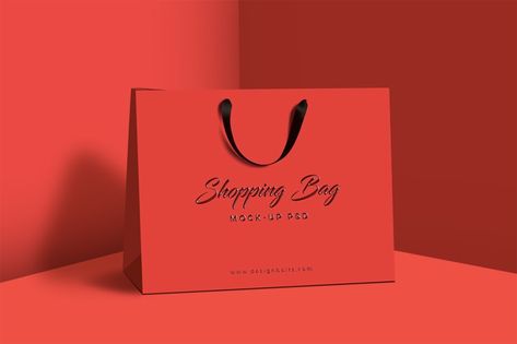 red-paper-bag-mockup Red Shopping Bags With Branded Hardware, Trendy Red Gift Bag, Red Paper Bag, Red Versatile Shopping Bag, High-end Red Box Bag For Shopping, High-end Red Shopping Bag, Luxury Paper Bag, Shoping Bag, Paper Bag Mockup