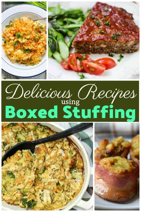 Recipes Using Boxed Stuffing Stuffing Mix Recipes, Boxed Stuffing, Stove Top Stuffing Recipes, Homemade Stuffing Recipes, Best Stuffing Recipe, Easy Stuffing Recipe, Turkey Stuffing Recipes, Stove Top Stuffing, Stove Top Stuffing Mix