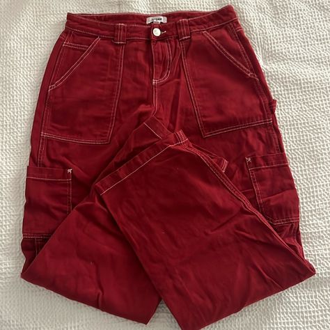 Never Worn Cargo Pants Plus Size, Red Cargo Pants, Cargo Pants Color, Pants Plus Size, Red Pants, Pants Color, Cargo Pants, Pant Jumpsuit, Straight Leg