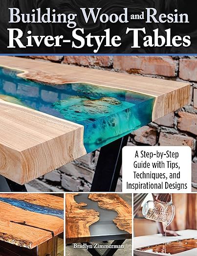 Building Wood and Resin River-Style Tables: A Step-by-Step Guide with Tips, Techniques, and Inspirational Designs (Fox Chapel Publishing) Beginner-Friendly Guide - Make Your Own Live-Edge River Table: Bradlyn Zimmerman: 9781497103023: Amazon.com: Books River Style, Wood Shop Ideas, Resin And Wood Diy, Wood Resin Table, Resin Tables, Epoxy Tables, River Tables, Old Wagons, Pallet Projects Furniture