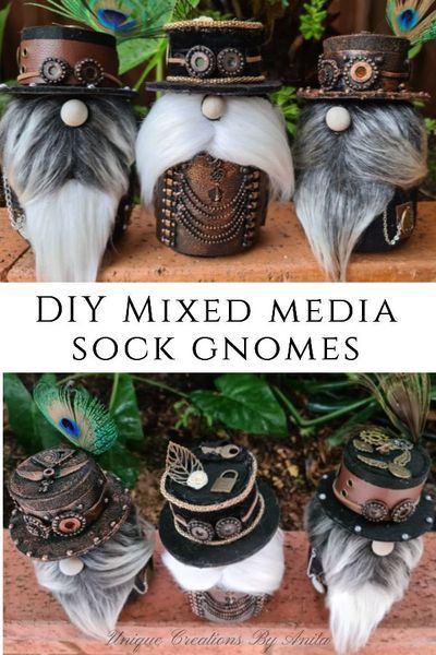 Steampunk Crafts Diy, Diy Crafts To Sell Unique, Diy Gnomes Tutorials, Steampunk Decor Diy, Unique Diy Crafts, Steampunk Rooms, Steampunk Diy Crafts, Sock Gnomes, Diy Steampunk