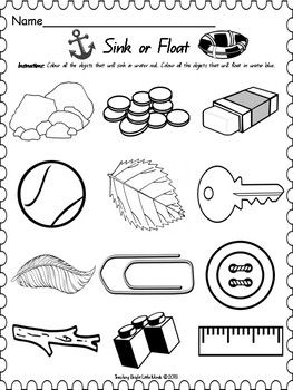 Sink or Float Worksheets by Teaching Bright Little Minds | TpT Sink The Boat Activity, Sink And Float Worksheet Kindergarten, Float And Sink Worksheet, Float And Sink Activities Preschool, Sink And Float Activities, Sink Or Float Preschool, Sink Or Float Worksheet, Float And Sink, Nursery Worksheets