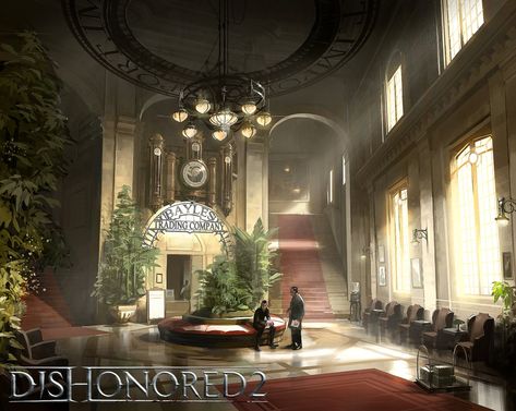 latest (1200×956) Fictional Architecture, Official Concept Art, Adventurers Club, Ruins Architecture, Castlevania Lord Of Shadow, Art Deco Room, Fantasy Story Ideas, Dishonored 2, Industrial Age