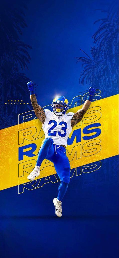 Kyren Williams | LA Rams 2023 Basketball Pictures Poses, La Rams Football, Z Wallpaper, Rams Football, Superbowl Champions, Nfc East, La Rams, Sport Art, Sports Graphics