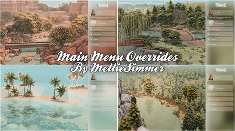 (Nature) Main Menu Overrides – @melliesimmer on Tumblr Sims4 Main Menu Override, Sims 4 Cc Main Menu Screen, Sims 4 Winter Loading Screen, Sims 4 Opening Screen Override, Sims 4 Menu Override, Sims 4 Main Menu Background, Sims 4 Main Menu Cc, Main Menu Override Sims 4, Sims 4 Main Menu Override