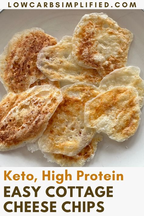 Low Carb Snack Recipes Easy, High Protein Cheesy Crackers, Keto Cottage Cheese Hawaiian Rolls, Keto With Cottage Cheese, Hot Honey Cottage Cheese Chips, Cottage Cheese Crisps Air Fryer, Cottage Cheese Protein Chips, Cottage Cheese Chips Microwave, Blended Cottage Cheese Recipes Keto