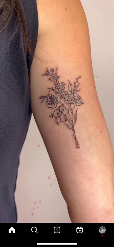 Profile Tattoo, Birth Flower, Birth Flowers, Tatting, Tattoos, Flowers