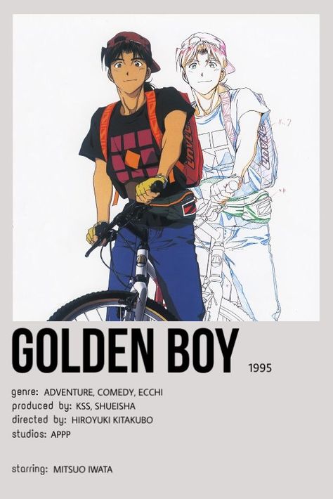 Golden Boy Anime, Boy Anime, Anime Recommendations, Golden Boy, Good Movies To Watch, Minimalist Poster, Free Time, Anime Shows, Asian Art