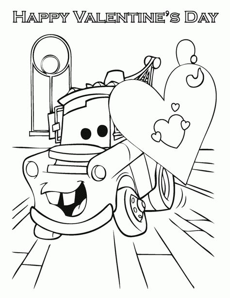 35 Sweet Valentines Coloring Pages To Enjoy | OhLaDe Selamat Hari Valentine, Valentines Day Coloring Page, Valentine Coloring Pages, Heart Coloring Pages, Disney Valentines, Love Coloring Pages, Valentines Day Coloring, Truck Coloring Pages, Cars Coloring Pages