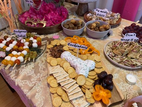 Bachelorette Snacks Appetizers, Appetizer For Bachelorette Party, Pure Romance Bachelorette Party, Food For A Bachelorette Party, Bachorlette Food Ideas, Charcuterie Board Ideas Bachelorette Party, Inappropriate Food Ideas, Pure Romance Food Ideas, Funny Bachelorette Food Ideas