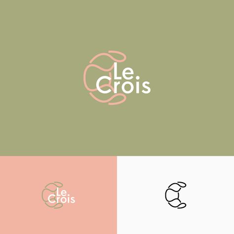 Le Crois on Behance Patisserie Logo, Logo Dessert, Pastry Logo, Spring Logo, Desain Merek, Dessert Logo, Logo Bakery, 3d Portrait, Cake Logo Design