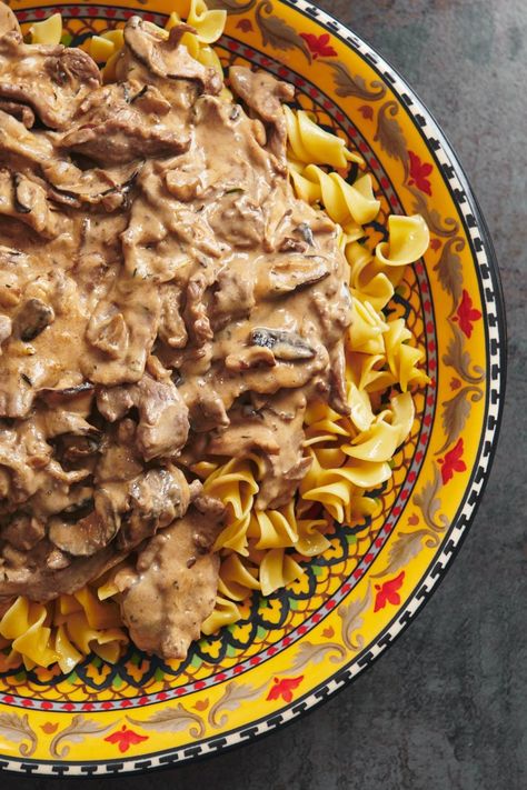 Classic Beef Stroganoff Recipe — The Mom 100 Beef Stroganoff Sauce, Classic Beef Stroganoff Recipe, Classic Beef Stroganoff, Beef And Mushrooms, Beef Stroganoff Recipe, Stroganoff Recipe, Beef Tenderloin, Beef Cuts, Cool Weather