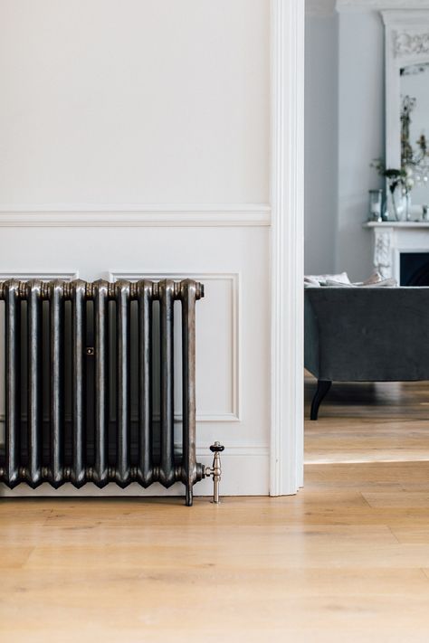 Panelling for hallway Farmhouse Radiator, Hallway Radiator, Entrance Hall Radiator, Traditional Radiators Living Room, Victorian Hallway Radiator, Victorian Radiator, Column Radiator, Old Style Radiators, Old Fashioned Radiators