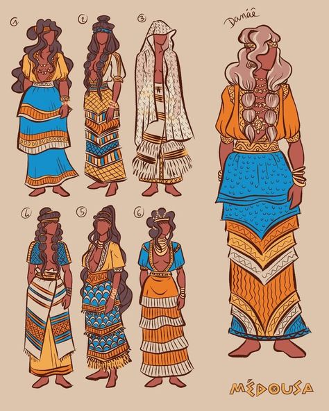 Minoan Art, The Amazons, Vibrant Outfits, Studio Studio, Greek Mythology Art, Mythology Art, Greek Clothing, Fashion Design Drawings, Fantasy Inspiration