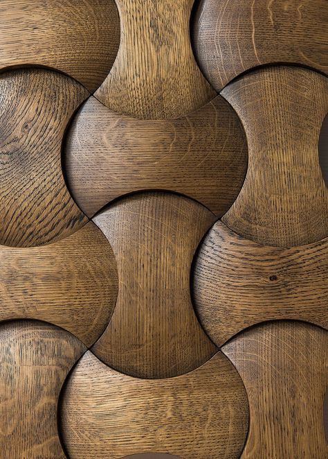 Modular wooden 3D Wall Cladding ORLANDO By NEXT LEVEL DESIGN STUDIO 3d Wooden Wall Panel Design, Oak Projects, 3d Wall Cladding, Wood Panel Texture, Wooden Wall Cladding, Form Architecture, Wooden Cladding, Carved Wood Wall Art, Cladding Materials