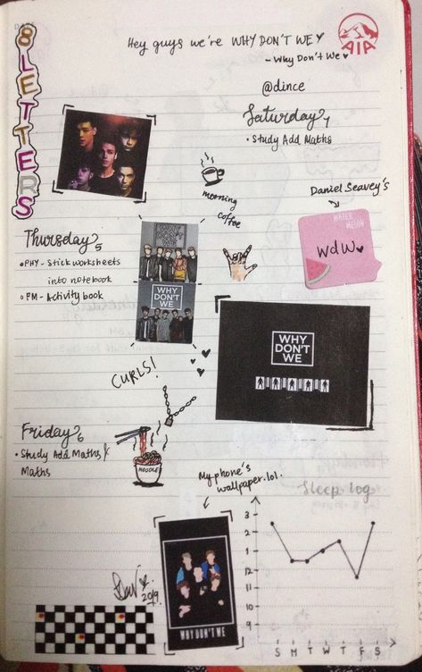 Bullet Journal September, Sleep Log, Journal 3, Why Don't We, Love Ya, Scrapbook Journal, U Can, Liam Payne, This World