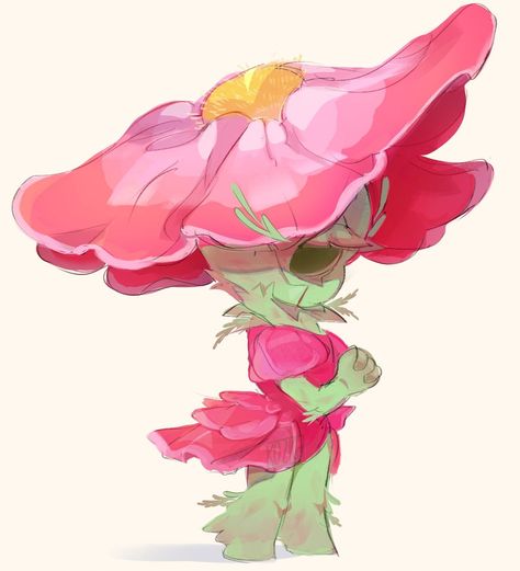 girl flower flowergirl flowers Art myart Flower Based Character Design, Flower Alien Character Design, Flower Fairy Illustration, Pixies Character Design, Plant Creature Design, Plant Hybrid Human, Plant Oc Character Design, Flowers Character Design, Plant People Art