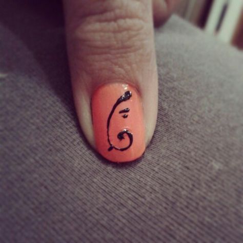 #ganpati #nailart Ganpati Bappa Nail Art Designs, Ganpati Bappa Nail Art, Ganpati Nails Design, Ganesha Nail Art, Ganesh Nail Art, Ganpati Nail Art, Ganpati Nails, Paint Nail, Nail Art Designs Images