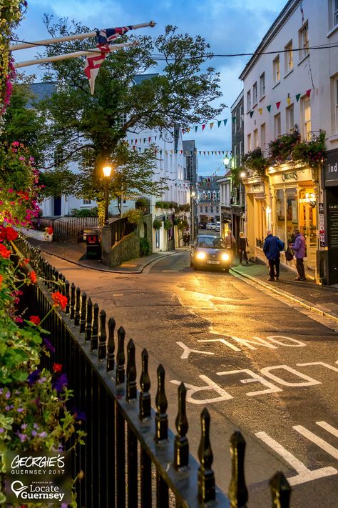 The Pollet at dusk. St Peter Port is blessed with so many beautiful nooks & crannies #LocateGuernsey Guernsey Channel Islands, Guernsey Island, St Peter, Channel Islands, Island Home, Travel Europe, Europe Travel, Places Ive Been, My Pictures