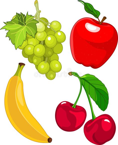 Fruit Crafts, Vegetable Cartoon, Grape Apple, Cartoon Fruit, Fruit Cartoon, School Wall Art, Food Cartoon, Fruits Images, Banner Printing