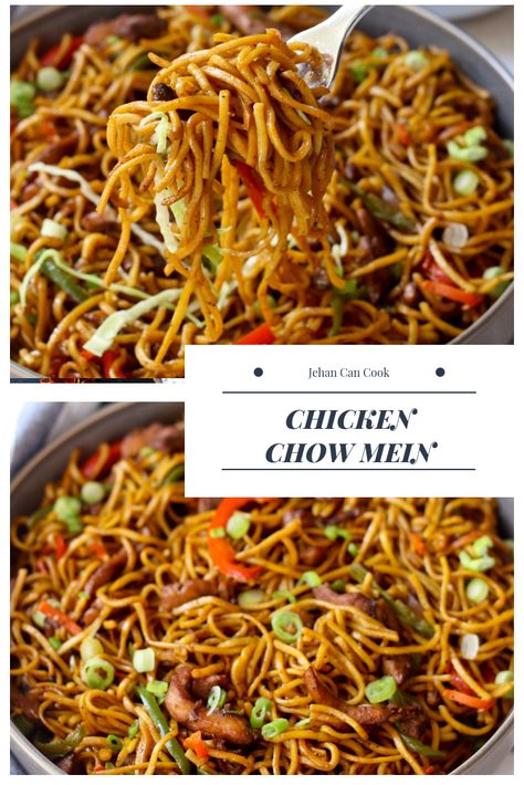 CHICKEN CHOW MEIN - Jehan Can Cook Guyanese Recipes, Carribean Food, Chow Mein Recipe, Chicken Chow Mein, Mapo Tofu, Cooking Courses, Chow Mein, Chinese Dishes, Caribbean Recipes